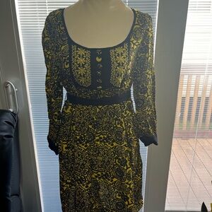 D.E.P.T Dress - Black and Yellow - Size L
